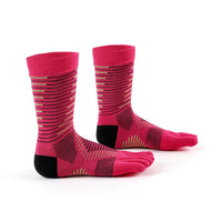 Outdoor Marathon Running Men's Mid-Calf Non-Slip Five-Finger Socks