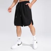 Men's Shorts Waffle American Solid Color Running Fitness Sports Casual Shorts