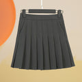 Pleated Skirt Lengthened Elastic Waist Elastic