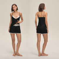 Womens Suspender Shorts Casual Comfortable Loungewear Set
