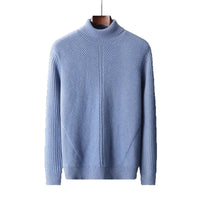 Thickened Turn-Down Collar Thermal Crewneck Cashmere Base Layer Sweater Plus-Size Knitted Pullover