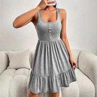 Sleeveless Spaghetti-strap Dress For Women