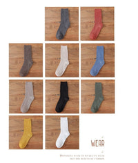 Socks Women's Mid-calf Length Socks Autumn And Winter Cotton Socks Students Korean Style Women's Socks Stockings Japanese Style Loose Socks