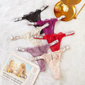 Rhinestone Lace Underwear Women's T-back