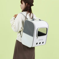 Large Capacity Portable Cat Backpack Expandable With Transparent Window