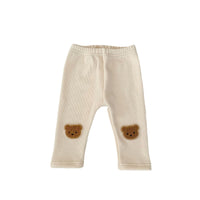 Comfortable Cute Bear Three-dimensional Embroidered Leisure Warm-keeping Pants