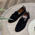 Fashion Retro British Beanie Shoes Men's Tassel Slip-on