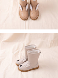 Cartoon Animals Children snow boots Genuine Leather rabbit