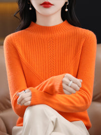 Fall And Winter Outer Wear Lazy And Versatile Knitted Bottoming Sweater