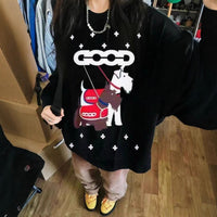 Women's Retro Plus-Size Long-Sleeve Top