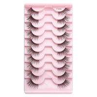 Flat Half False Eyelashes Sheer Root Women's Team Internet Hot Anchor Eye Beauty Japanese Natural Thick Eyelash