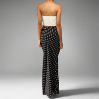 Summer European And American Elegant Slim-fit Polka Dot One-step Skirt Mid Skirt For Women