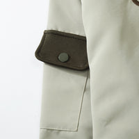 Love Embroidered Colorblock Hood Jacket