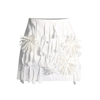 High Waist Slimming Jacquard Tassel Design Skirt