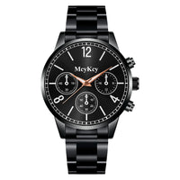 Fake Three-eye Men's Steel Belt Business Casual Quartz Watch