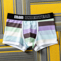 Men's Boxers Cotton Youth Summer Breathable Sports Personalized Cute Boxer Trend Stripes