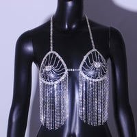 Fringed Breast Chain Shiny Hollow Sexy Diamond Body Chain