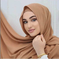 Modal Breathable Elastic Bucket Hat With Pearl Chiffon Scarf Headcloth