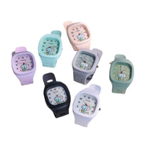 Cute Silicone Trendy Luminous Sports Student Square Good-looking Watch