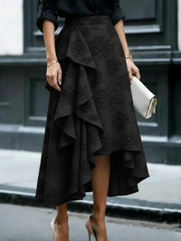 New Irregular Wave-Hem Elegant Skirt