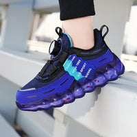 Girls' Sports Rotating Buckle Fleece-lined Running Shoes