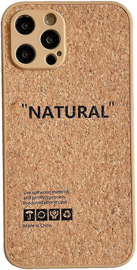 Wood Grain Phone Case Silicone Straight Edge Fine Hole