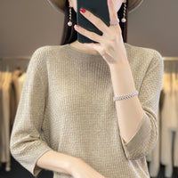 New Worsted Wool Front Line Ready-made Garments Round Neck