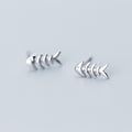 Female Japanese Korean Style Forest Sweet Fish Bone Ear Nails