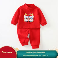 Spring And Autumn Children One Year Old Celebration Dress Suit