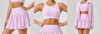 Nude Feel Exercise Skort Slim Elastic Belt Quick-drying Yoga Skirt