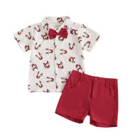 Short-sleeved Shirt And Shorts Two-piece Suit