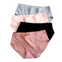 Japanese Girls Underwear Cotton Women's Summer Thin Mid-waist