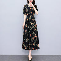 Fashionable Silk Dress Women's Summer Long Style