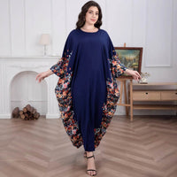 Middle East Muslim Women's Skirt Arab Floral Loose Robe