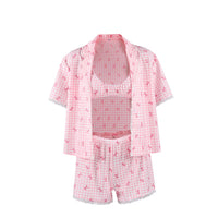 Women's Pajama Three-Piece Loungewear Set