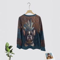 Christmas Digital Printing Sweater Casual Round Neck Long Sleeve