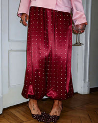 Versatile White Polka-Dot Pants For Women