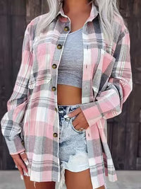 Women's Casual Fashion Loose Cool Plaid Shirt