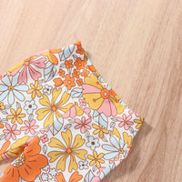 Children's Clothing Wholesale New Girls' Sling Shirt Printed Trousers Suit With Headdress