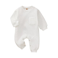 Round Neck Long Sleeve One-piece