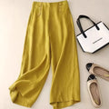 Summer Artistic Relaxed-fit Casual High-waist Draping Slimming Wide-leg Pants
