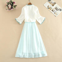 Women's Modified Hanfu Dress Fairy Two-piece Suit
