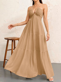Womens Backless Halterneck Dress