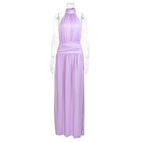 Sexy Slit Bodycon Backless Halter Strap Evening Gown Long Dress