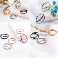 F136 Titanium Alloy Fork Nose Ring Human Body Puncture Ornament