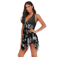 Multicolor Printed Silk-trimmed Breathable Swimsuit