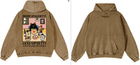 Heavyweight Washed And Distressed Loose Batik Sweatshirt