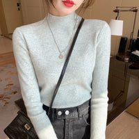 Inner Knitted Bottoming Shirt Slim Fit Slimming Long Sleeves Versatile Western Style Top