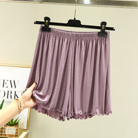 Summer High-waist Loose-fitting Skirt-trousers Capri Pants Wide-leg