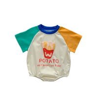 Children's Round Neck Thin Triangle Rompers